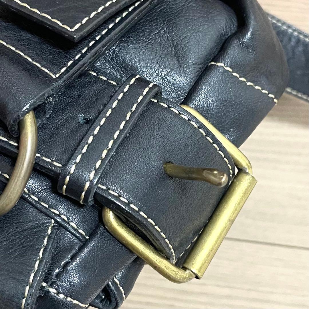 希少/ヴィヴィアンウエストウッド　ショルダーバッグ　アコード　ブラック　レザー