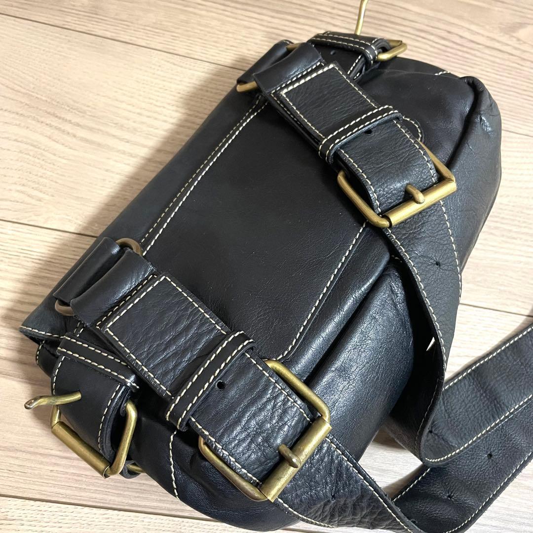 希少/ヴィヴィアンウエストウッド　ショルダーバッグ　アコード　ブラック　レザー