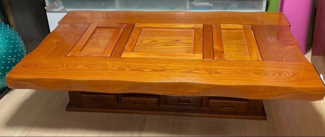 値下げ❗️取りに来て頂ける方限定‼️囲炉裏式　木製アンティーク　ダイニングテーブル