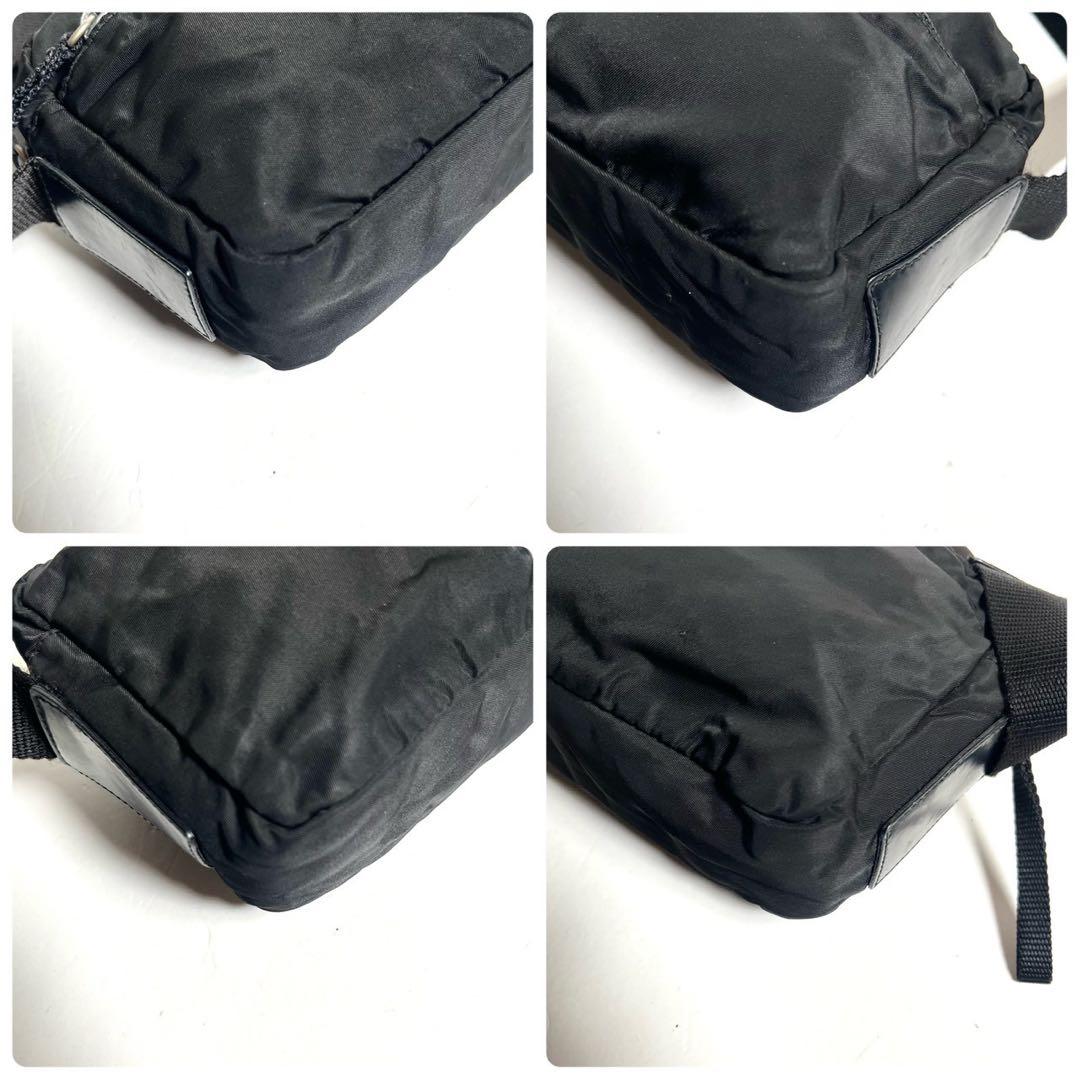 【美品】プラダ ミニ カメラバッグ ショルダーバッグ テスートナイロン 黒色