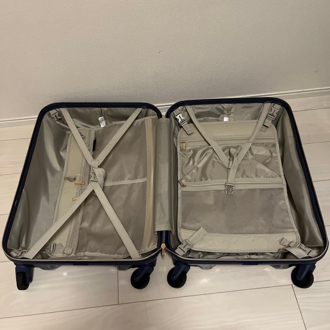 （美品）LUNALUX グラデーションブルー キャリーケース　ミニトランク付き