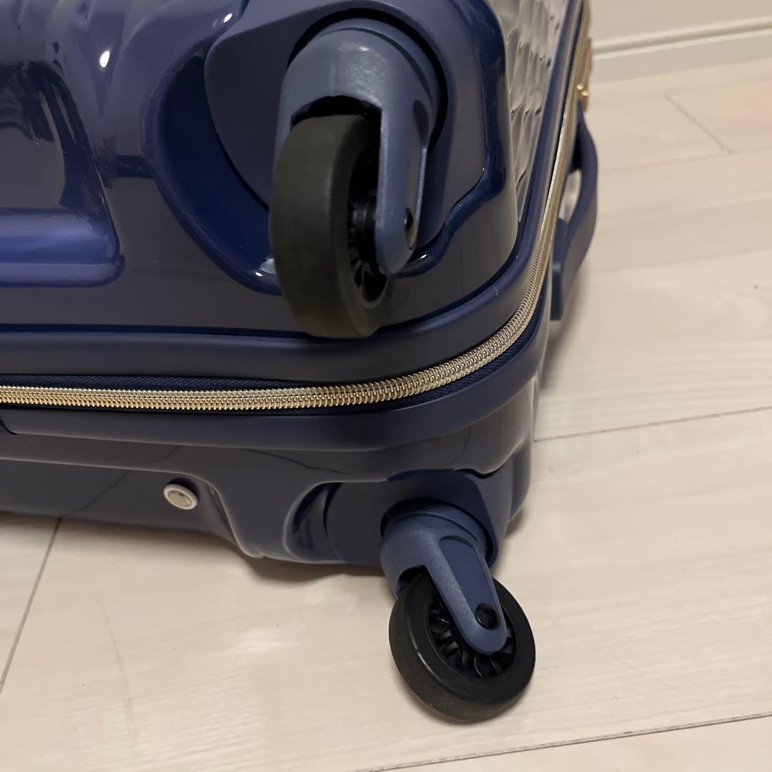 （美品）LUNALUX グラデーションブルー キャリーケース　ミニトランク付き