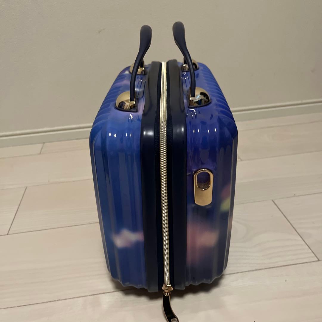 （美品）LUNALUX グラデーションブルー キャリーケース　ミニトランク付き