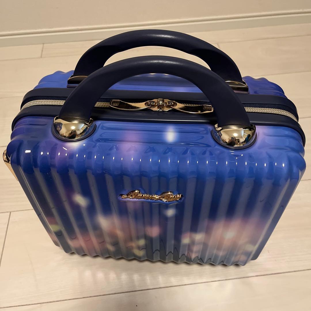（美品）LUNALUX グラデーションブルー キャリーケース　ミニトランク付き