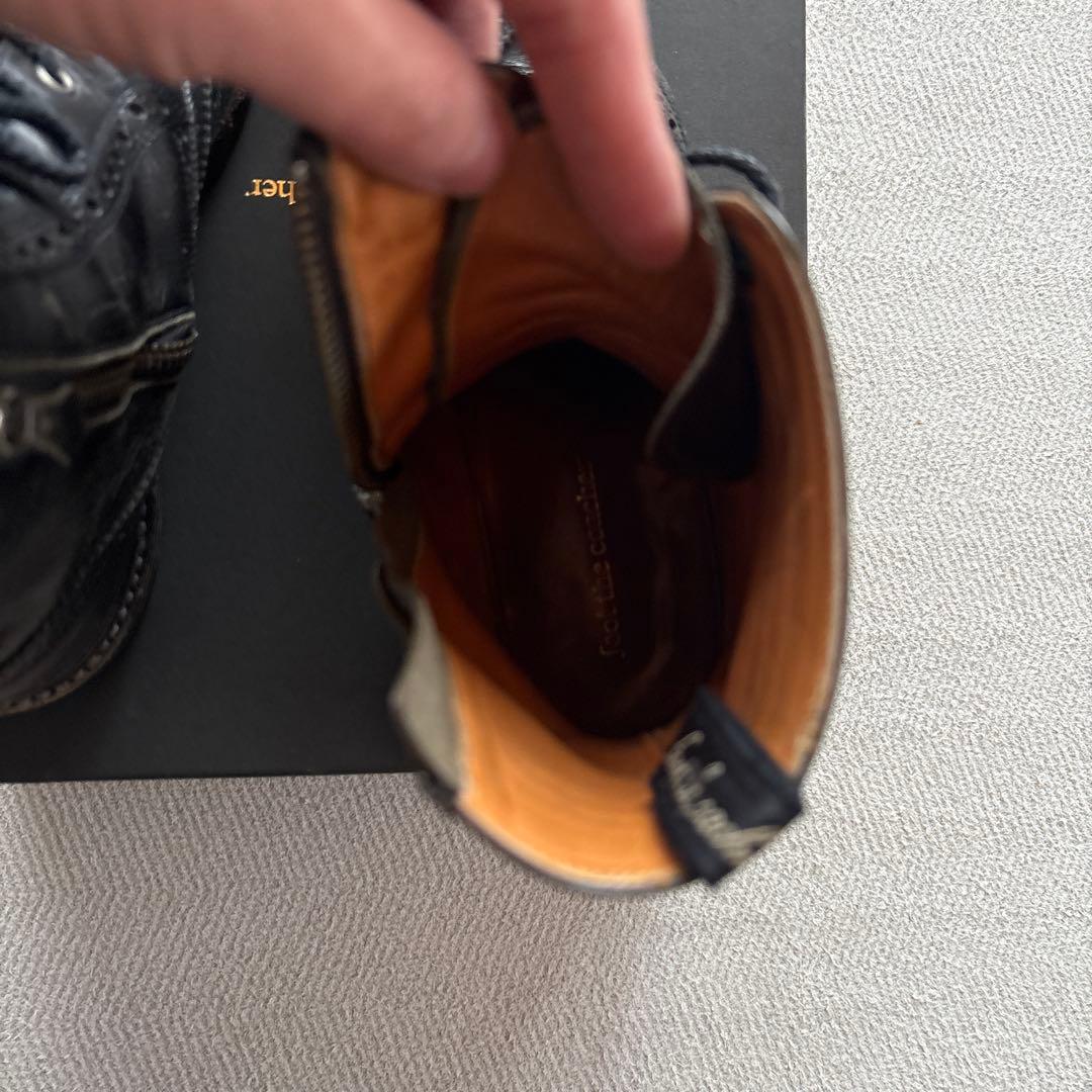 定価71400円 foot the coacher ウイングチップ サイドジップ