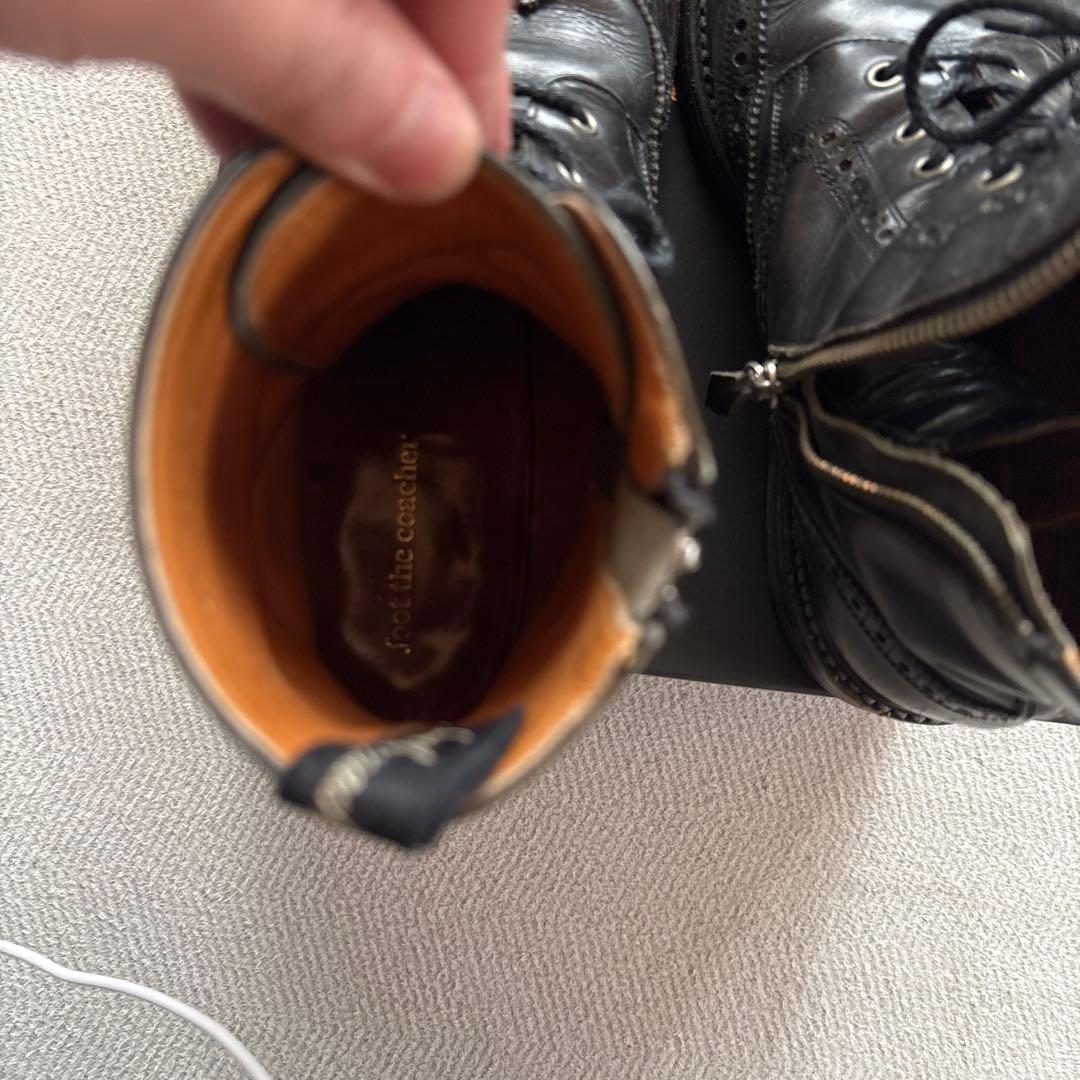 定価71400円 foot the coacher ウイングチップ サイドジップ