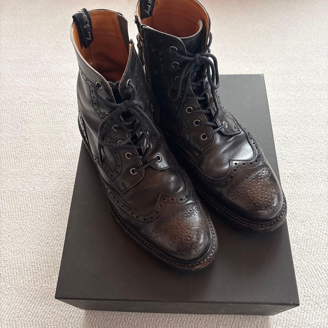 定価71400円 foot the coacher ウイングチップ サイドジップ