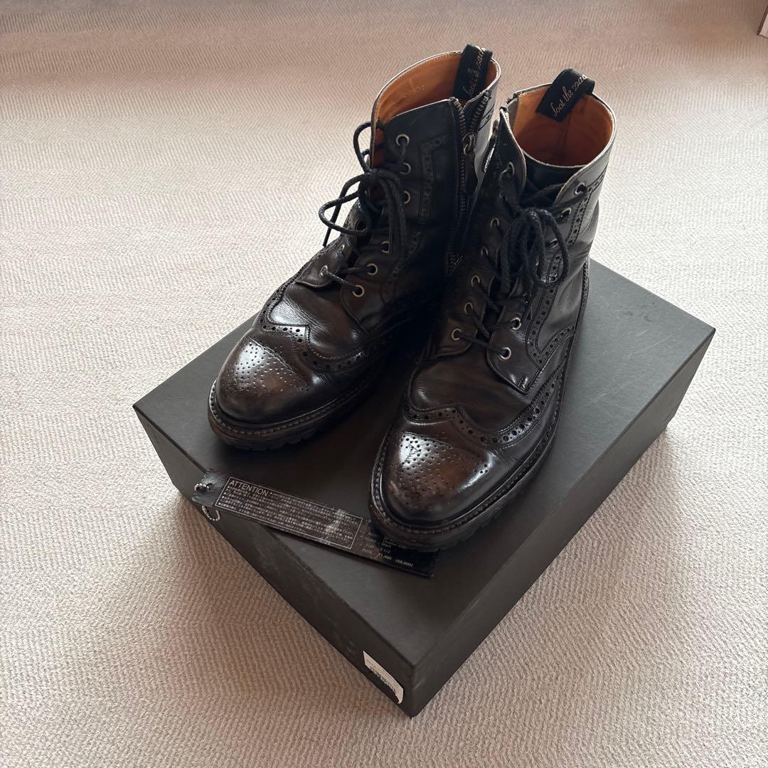 定価71400円 foot the coacher ウイングチップ サイドジップ