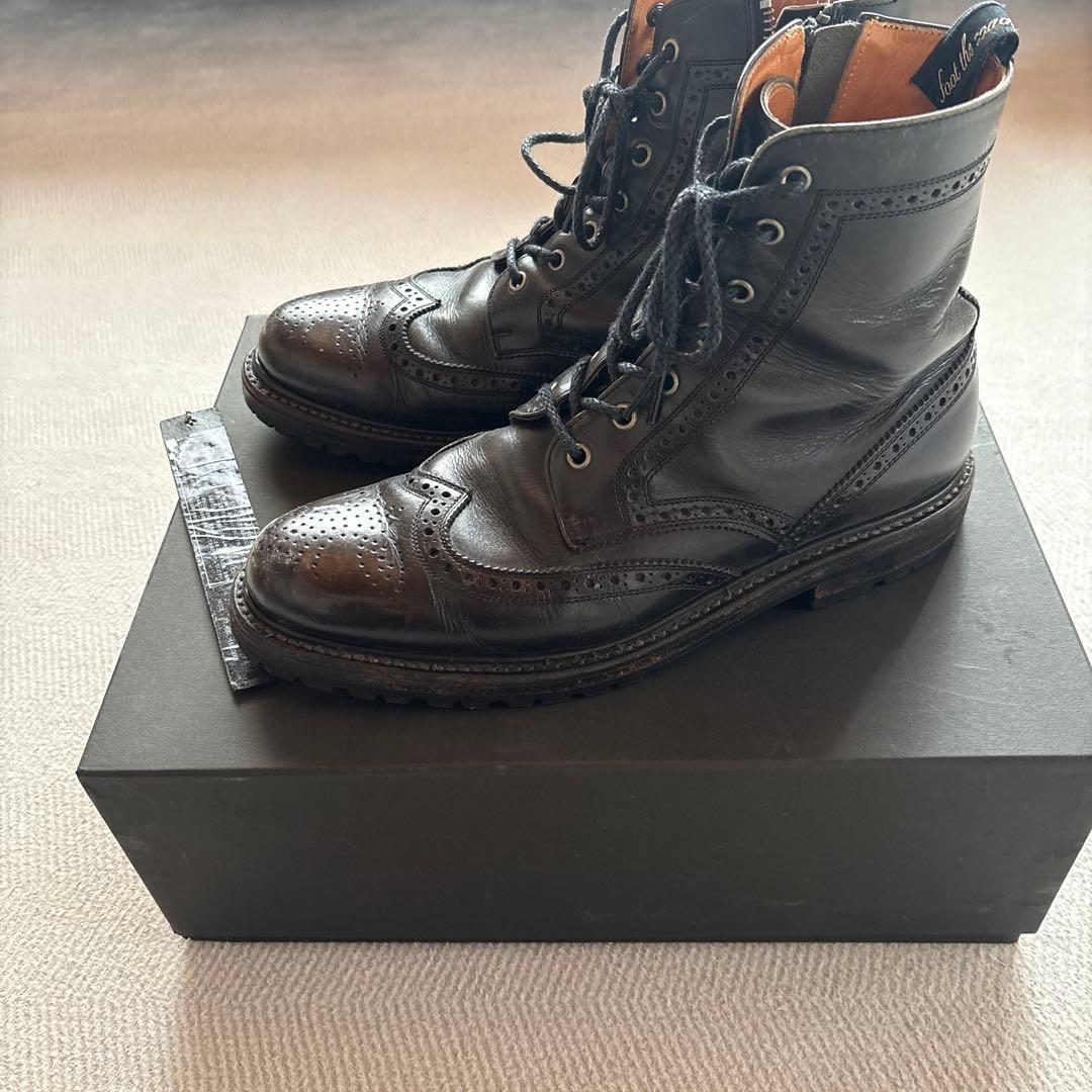 定価71400円 foot the coacher ウイングチップ サイドジップ