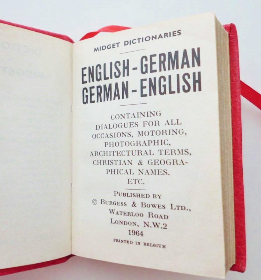 豆本 BURGESS & BOWES MIDGET Dictionary