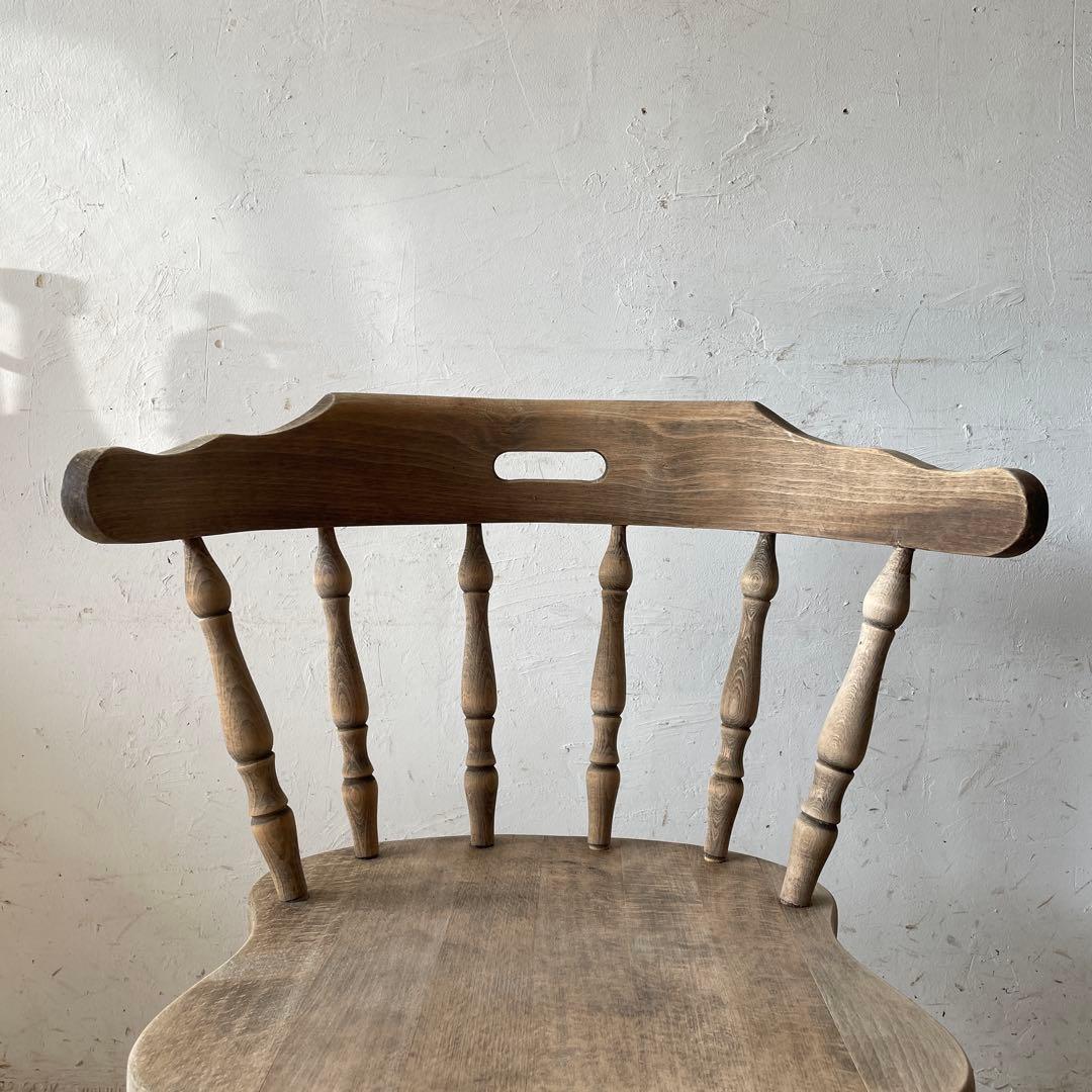 ビンテージ　ダイニングアームチェア　カフェチェア　剥離加工　no3