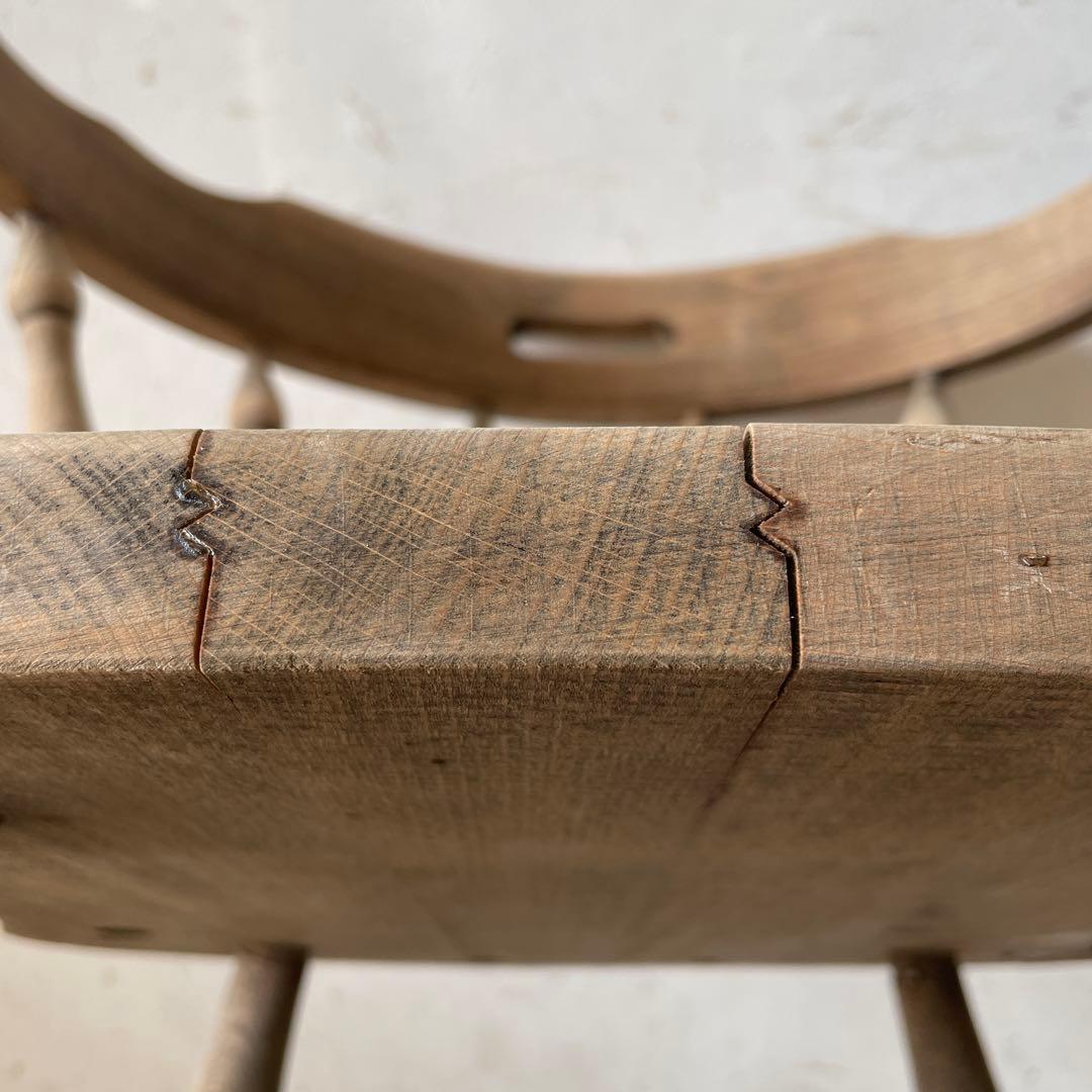 ビンテージ　ダイニングアームチェア　カフェチェア　剥離加工　no3