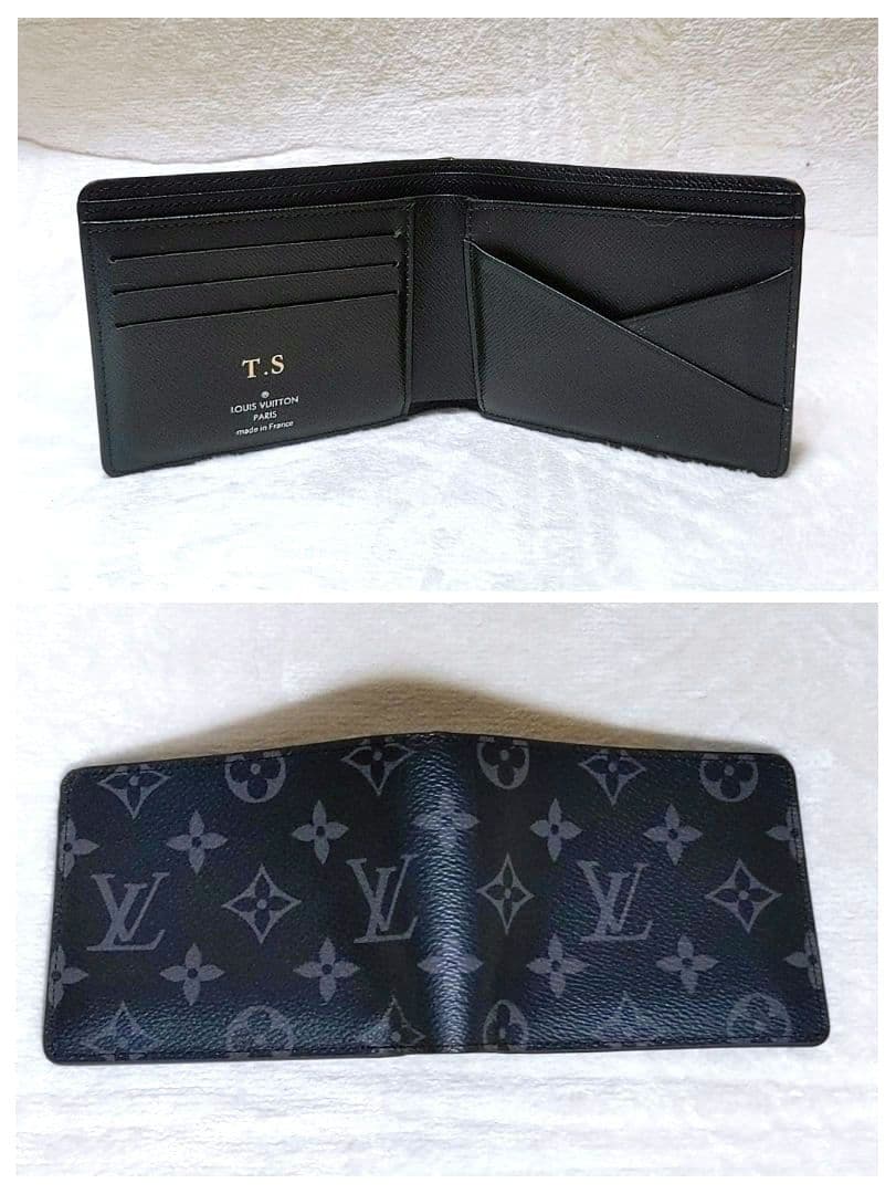 ルイヴィトン　ポルトフォイユ ミュルティプル　モノグラム エクリプス　折り財布