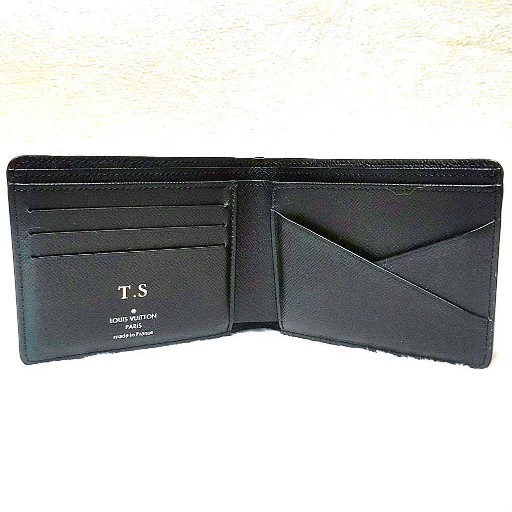 ルイヴィトン　ポルトフォイユ ミュルティプル　モノグラム エクリプス　折り財布