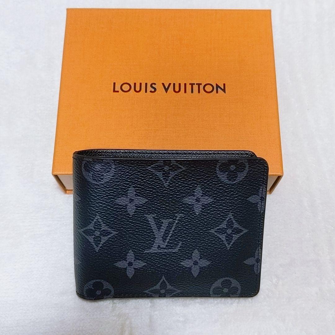 ルイヴィトン　ポルトフォイユ ミュルティプル　モノグラム エクリプス　折り財布