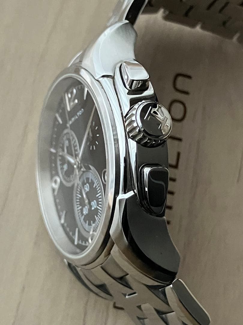 【きれい】ハミルトン ジャズマスター クロノグラフ クォーツ Ｈ326120