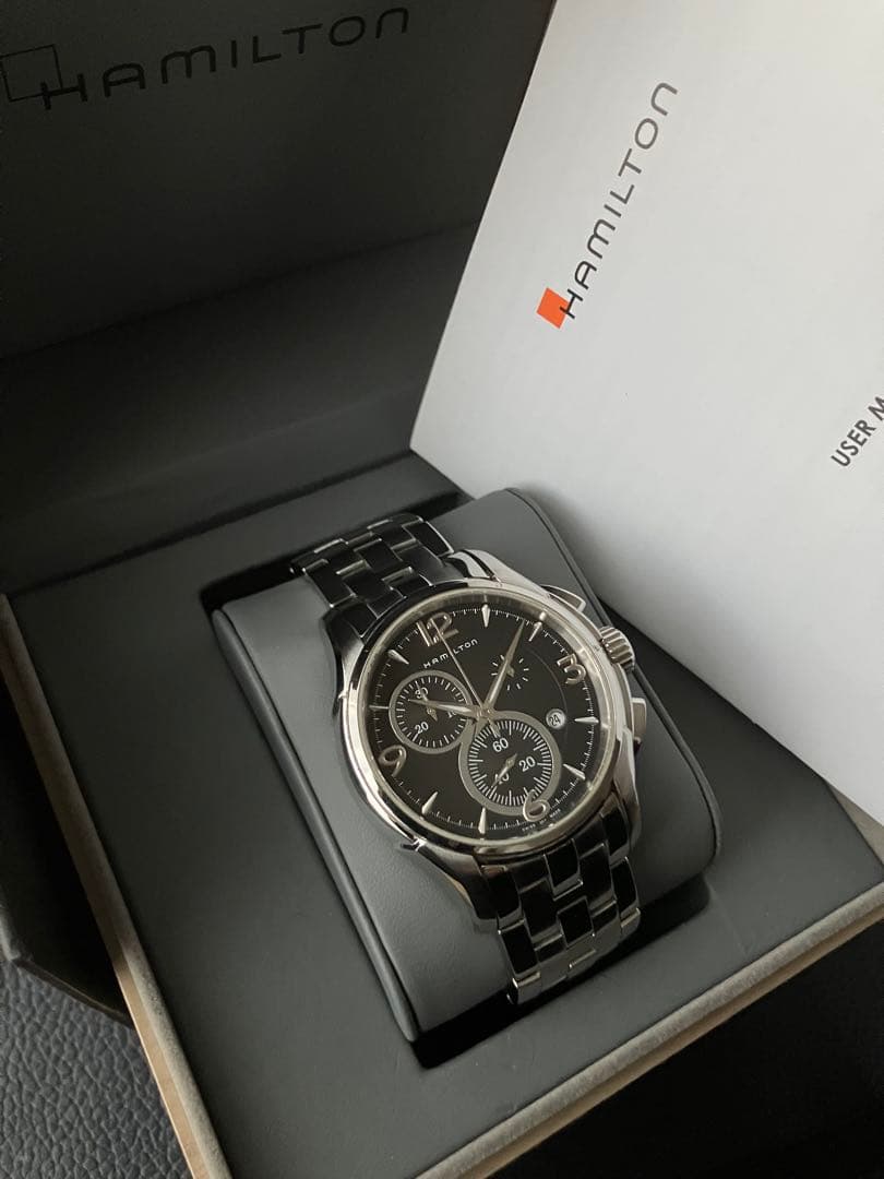 【きれい】ハミルトン ジャズマスター クロノグラフ クォーツ Ｈ326120