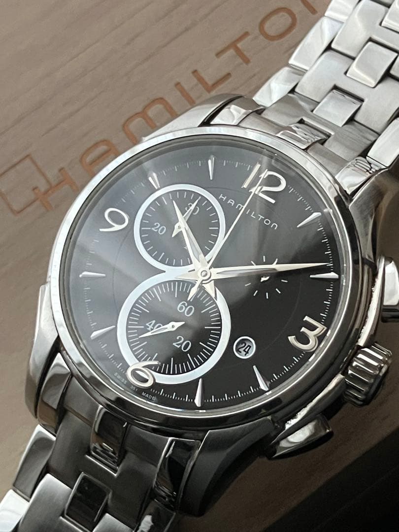 【きれい】ハミルトン ジャズマスター クロノグラフ クォーツ Ｈ326120