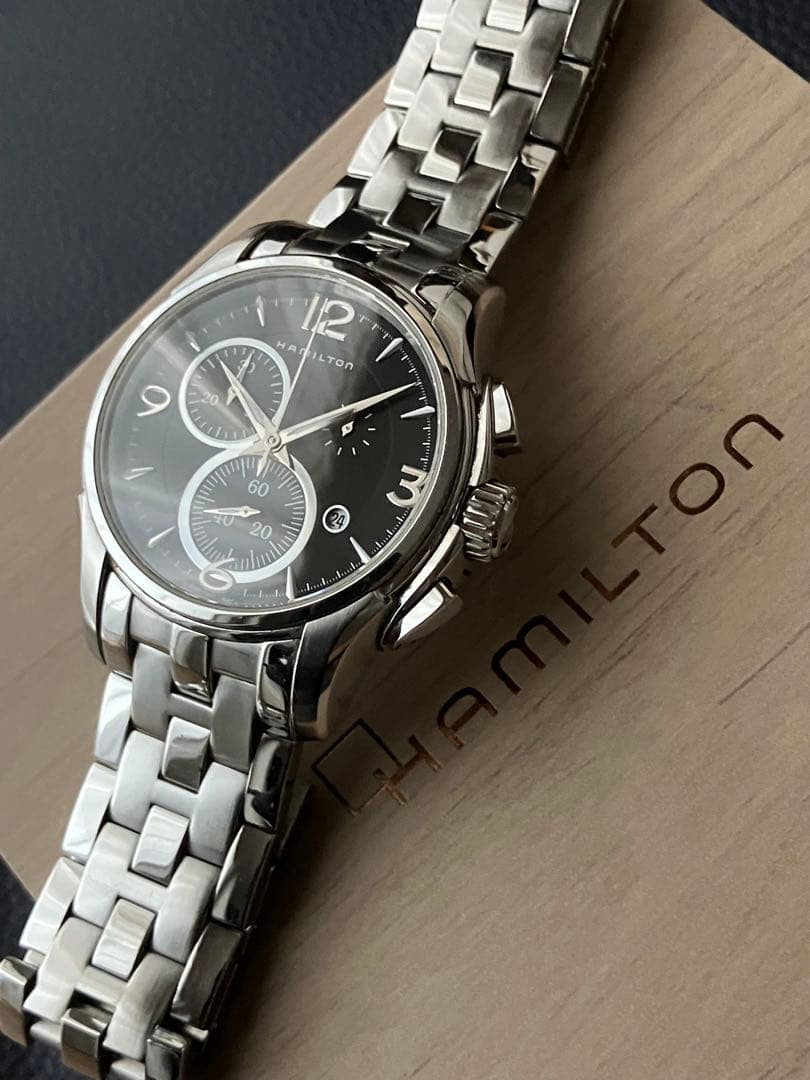 【きれい】ハミルトン ジャズマスター クロノグラフ クォーツ Ｈ326120