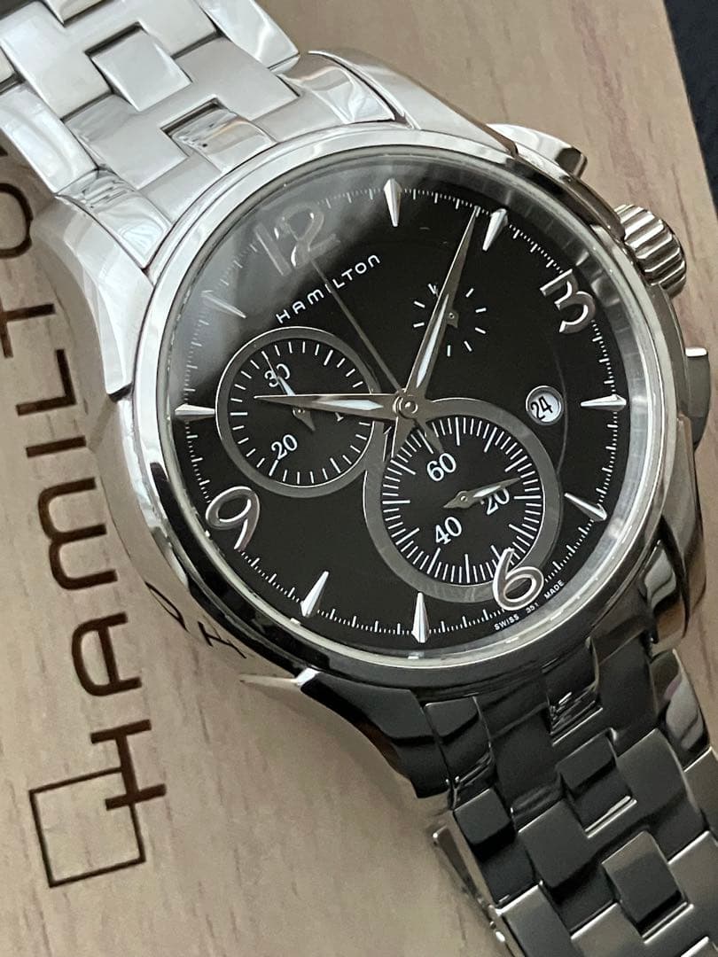 【きれい】ハミルトン ジャズマスター クロノグラフ クォーツ Ｈ326120