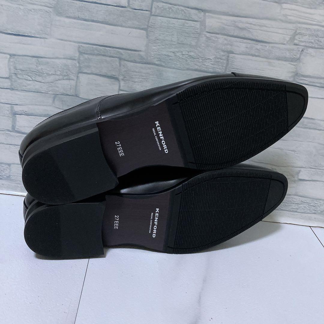 新品 ケンフォード リーガル ビジネスシューズ ストレートチップ 本革 黒 27