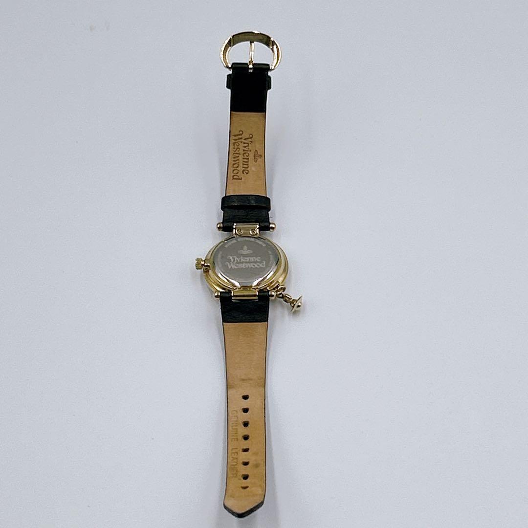 ☆状態良好☆【Vivienne Westwood】 腕時計 ORB レザー 黒金