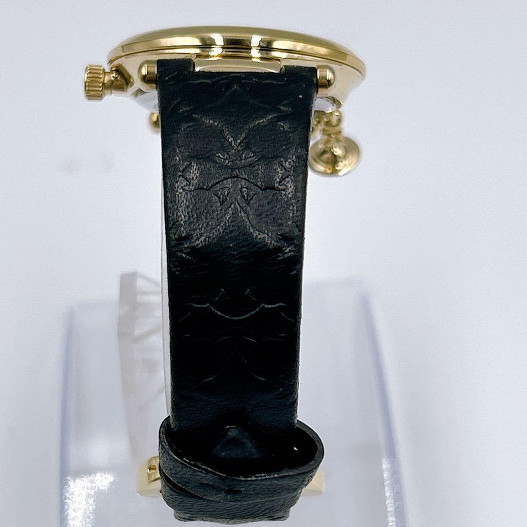 ☆状態良好☆【Vivienne Westwood】 腕時計 ORB レザー 黒金