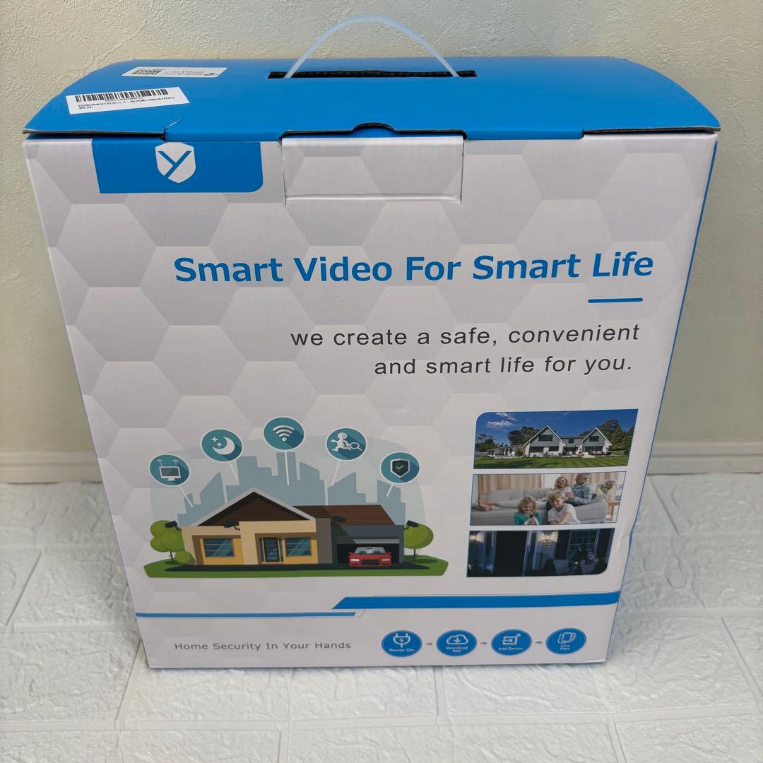 防犯カメラ 屋外 500万画素 2台セット 10インチモニター付き 360°回転