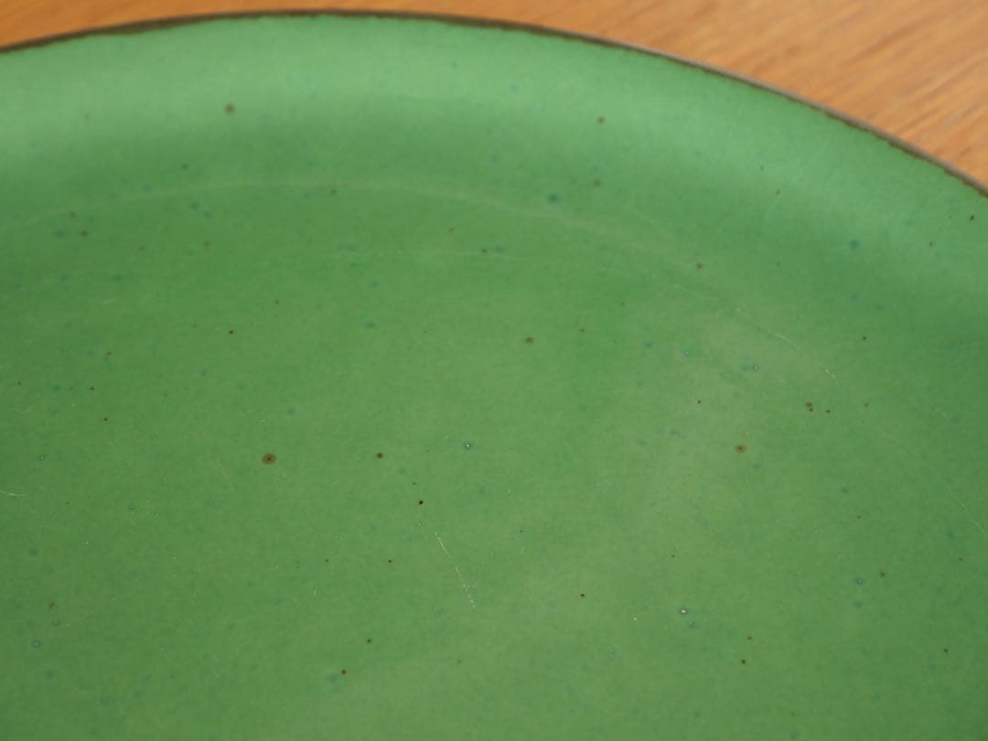 varages FRANCEヴァラージュ窯　プレート2枚　緑 フランス