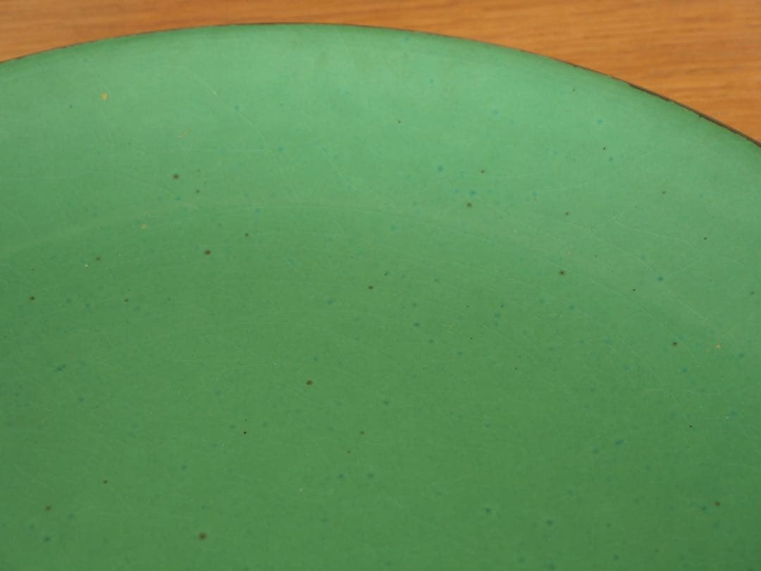 varages FRANCEヴァラージュ窯　プレート2枚　緑 フランス