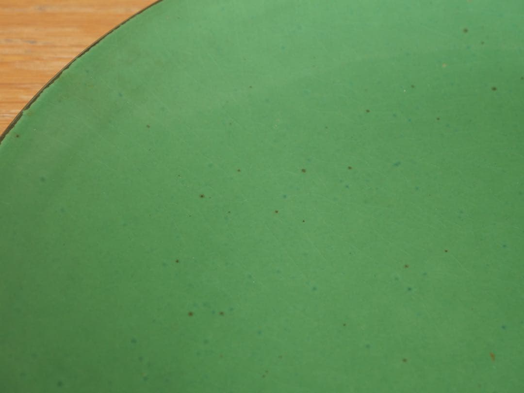 varages FRANCEヴァラージュ窯　プレート2枚　緑 フランス