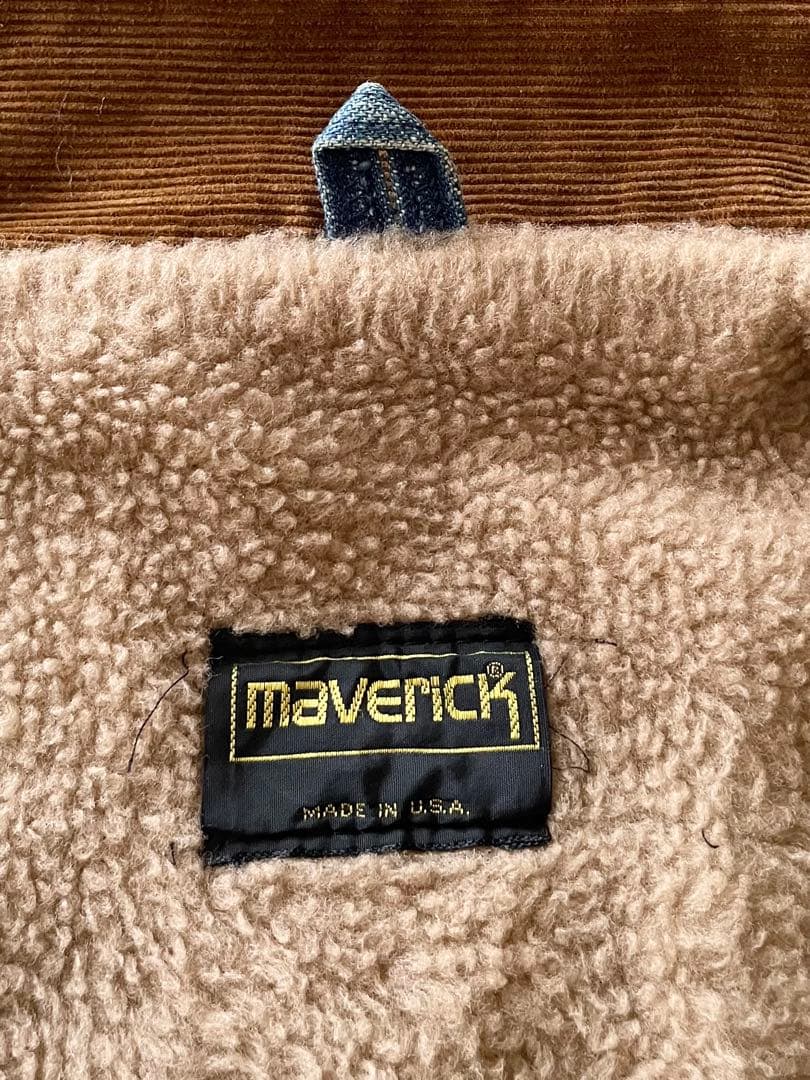 70,80's USA製 MAVERICK 裏ボアデニムジャケット　マーベリック