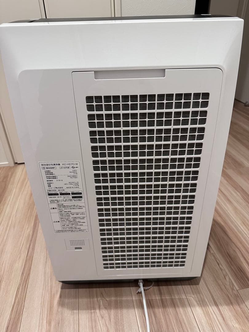 【美品】SHARP シャープ 除加湿空気清浄機 KC-HD70-W
