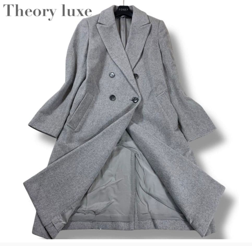 セオリーリュクス　ダブルチェスターコート　38　グレー