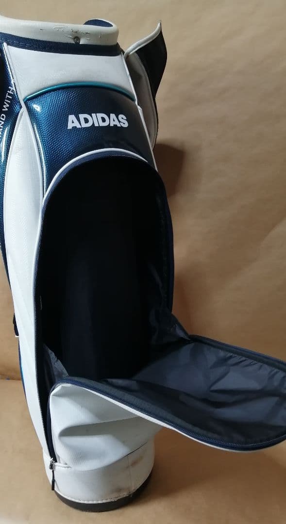adidas golf キャディバッグ(白) + トートバック(紺) 2点セット