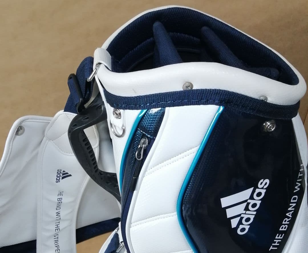 adidas golf キャディバッグ(白) + トートバック(紺) 2点セット