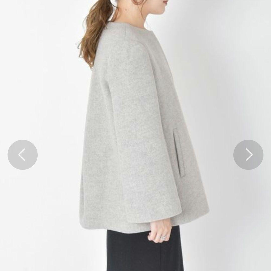 本日限定！【美品】SHIPS SUPER140キーネックショートコート ウール