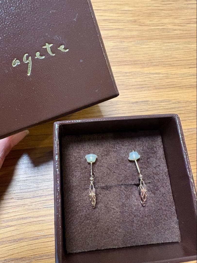 アガット　agate K10 フープピアス