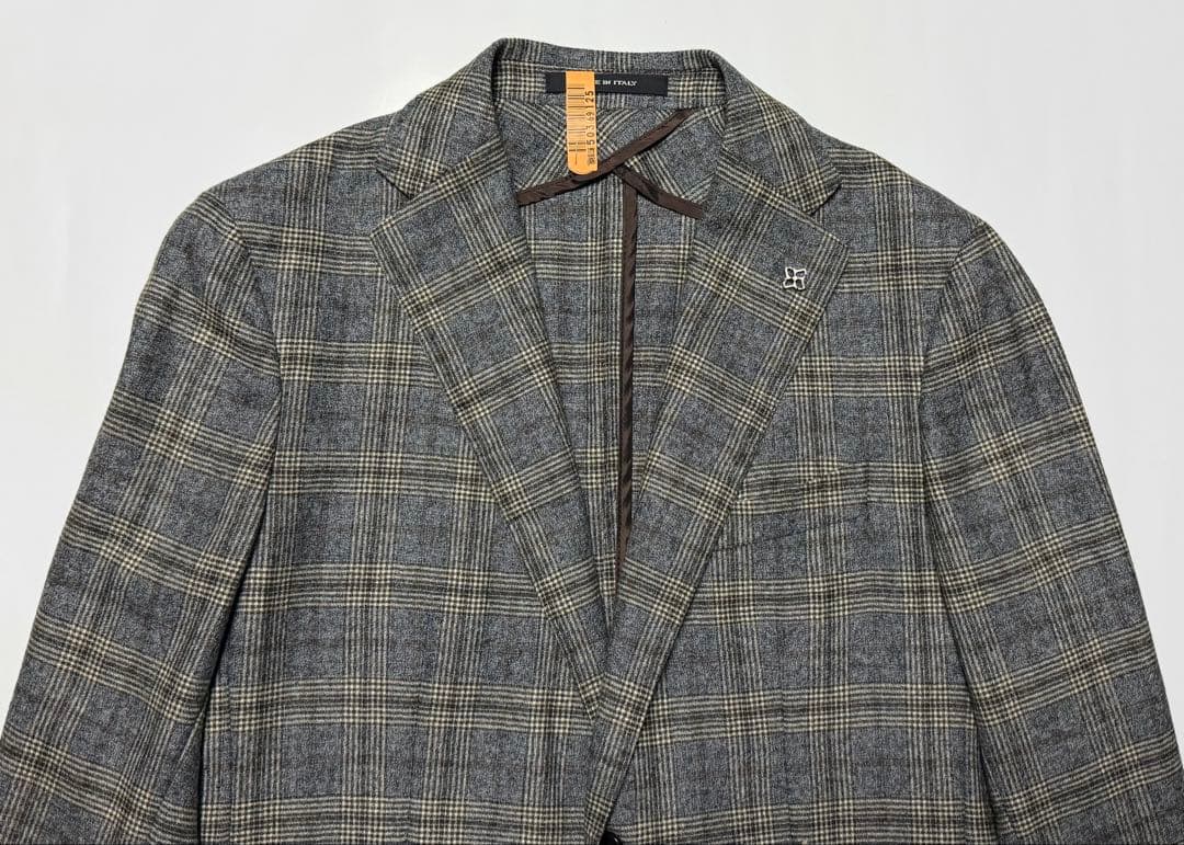 【美品】TAGLIATORE チェック柄ジャケット46(Mサイズ)イタリア製