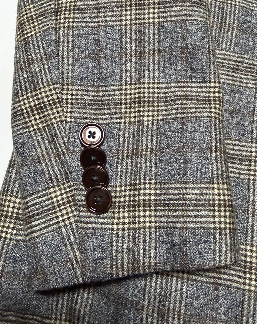 【美品】TAGLIATORE チェック柄ジャケット46(Mサイズ)イタリア製