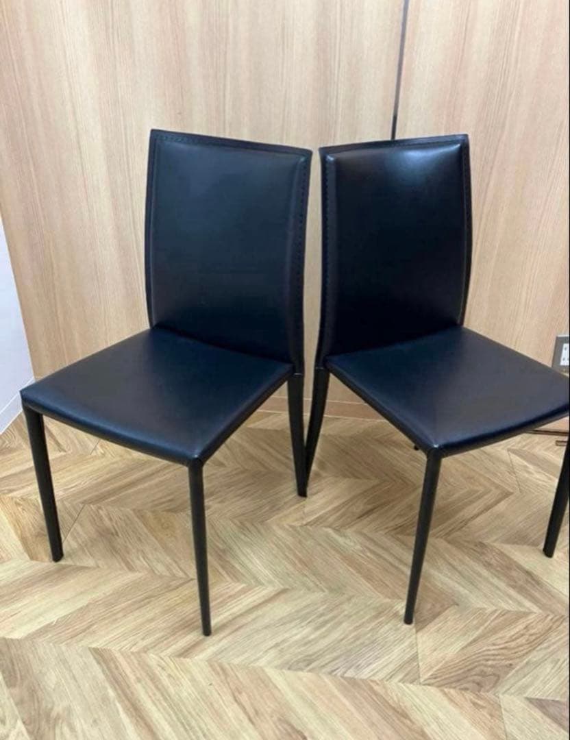 クラスティーナ ダイニング チェア イス 椅子 ブラック 2脚セット 送料込み