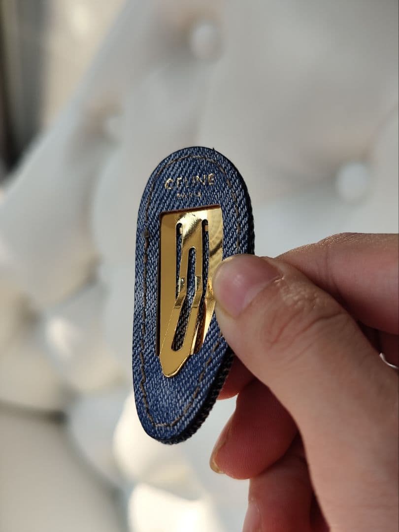 CELINE　デニムカチューシャとヘアクリップ2点セット