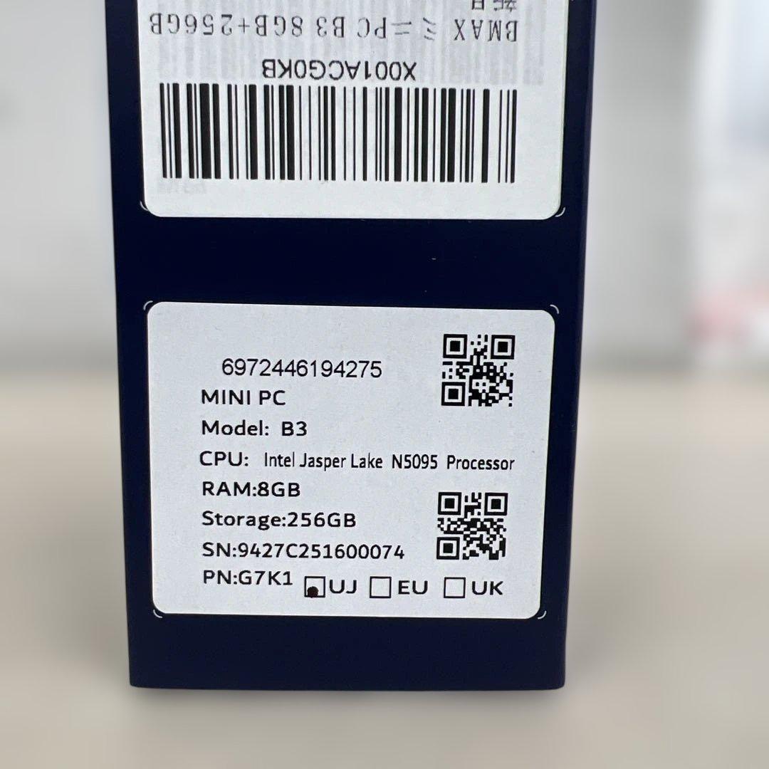 261335　未開封Bmax ミニpc B3 8GB+256GB