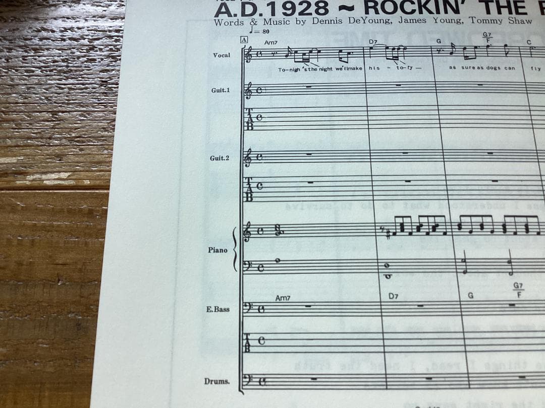 ★楽譜/スティクス/KILROY WAS HERE/スティックス/バンドスコア