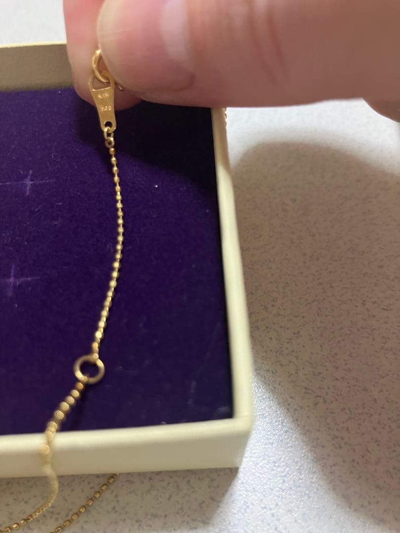 agete 一粒ダイヤ　ネックレス　k18