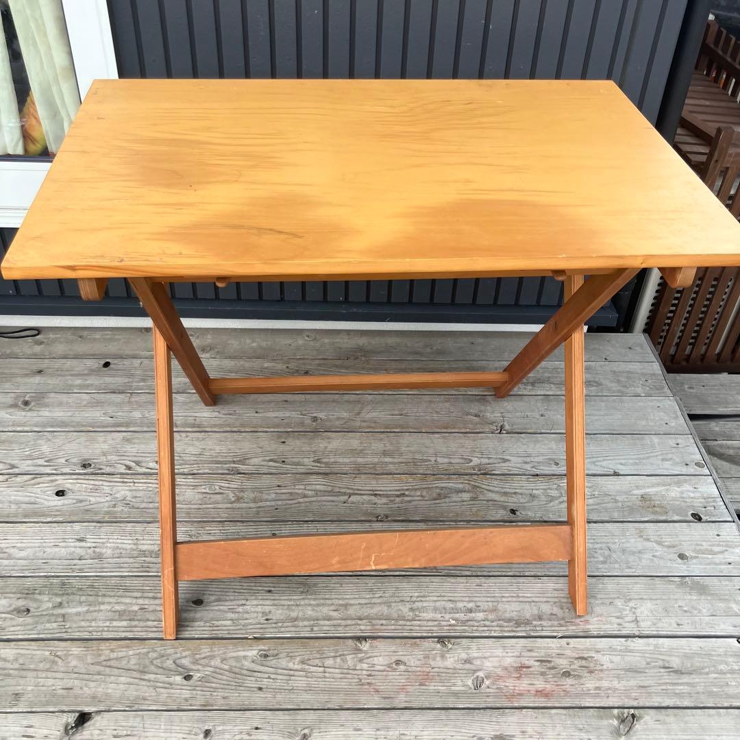 ヴィンテージ 木製 折りたたみ式 ウッドテーブル フォールディングテーブル