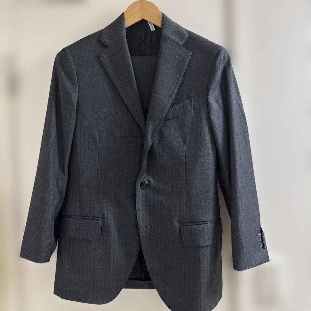 LARDINI loro piana ダークグレー スーツ 46