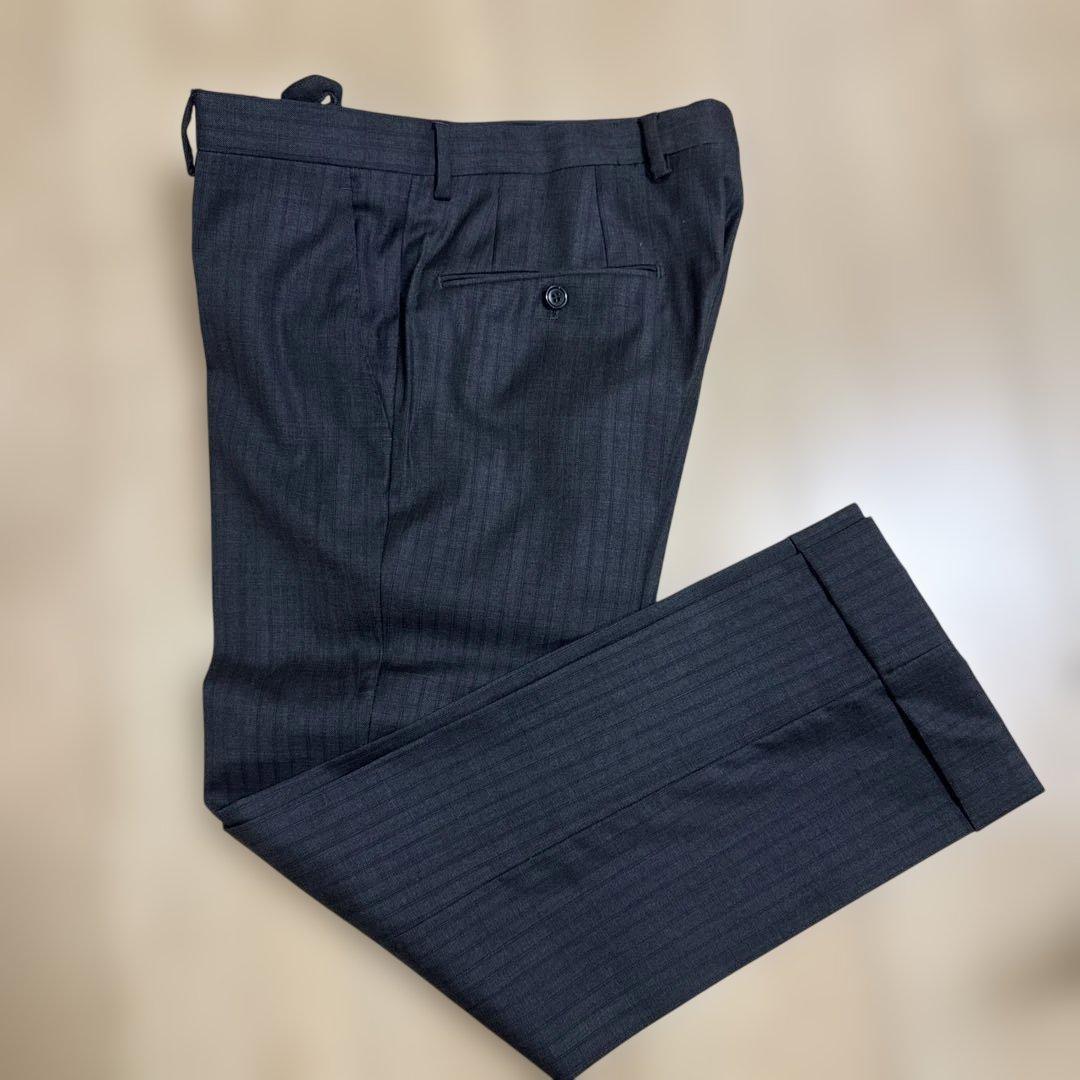LARDINI loro piana ダークグレー スーツ 46