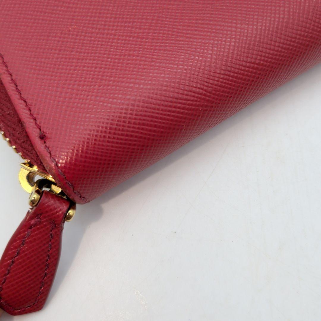 【ギャランディカード有】PRADA 財布 ミニウォレット ケース 赤