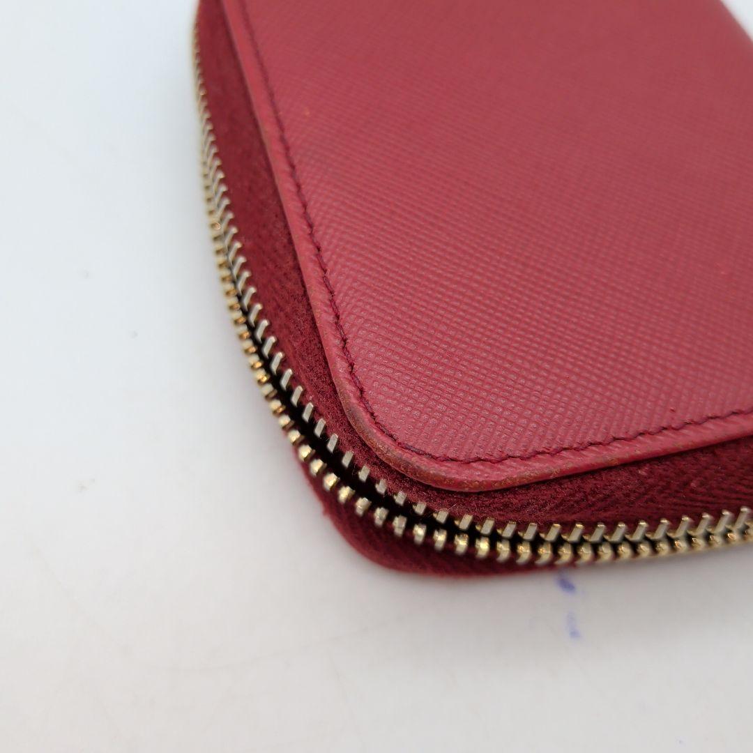 【ギャランディカード有】PRADA 財布 ミニウォレット ケース 赤